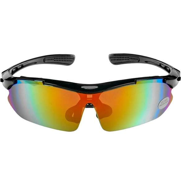 Очки спортивные солнцезащитные с 5 сменными линзами в чехле, черные