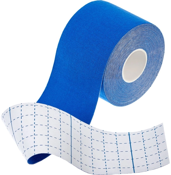 Кинезио тейп 5 м, 5 см синий
