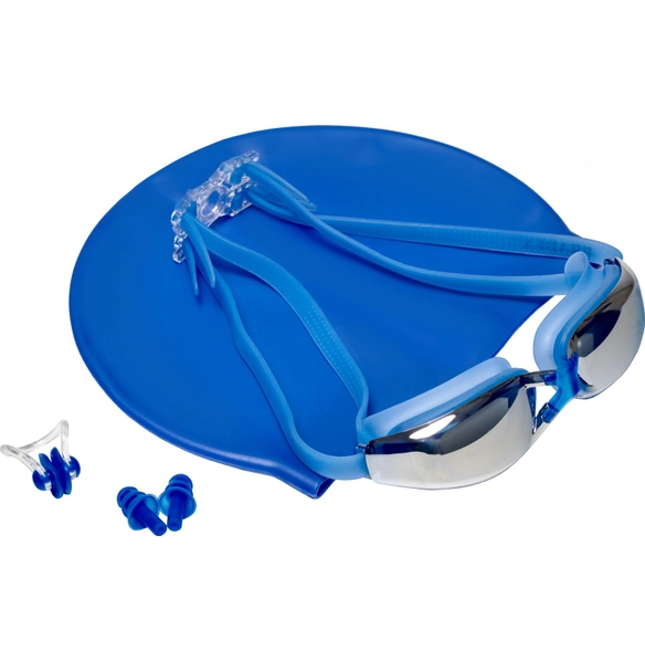 Набор для плавания: шапочка, очки, зажим для носа, беруши для бассейна