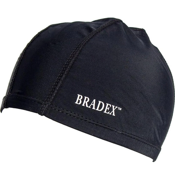 Шапочка для плавания Bradex, полиамид, черный