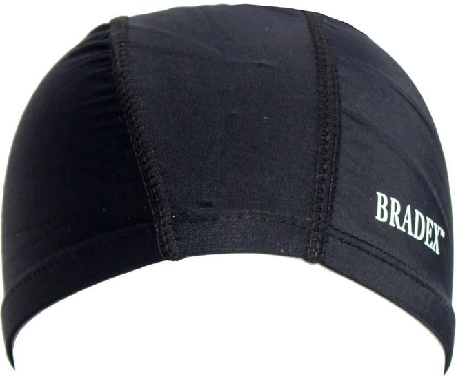 Шапочка для плавания Bradex, полиамид, черный фото №2