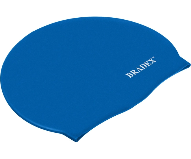 Шапочка для плавания Bradex, силиконовая, синий фото #2