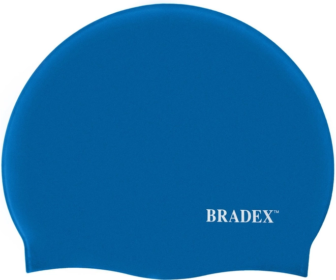 Шапочка для плавания Bradex, силиконовая, синий фото #1
