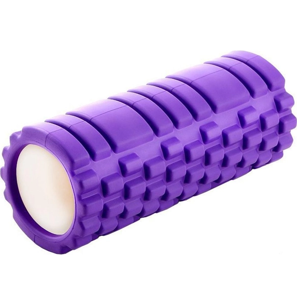 Валик массажный для фитнеса Туба, фиолетовый