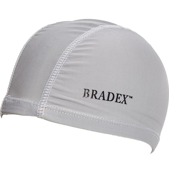 Шапочка для плавания Bradex, полиамид, серый