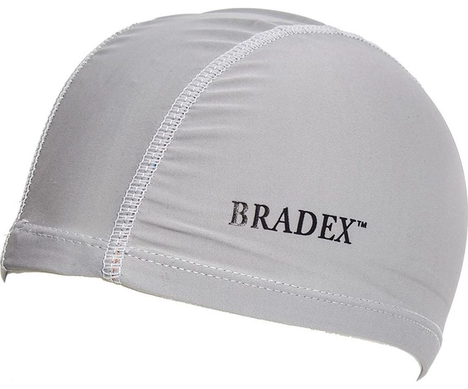 Шапочка для плавания Bradex, полиамид, серый фото №1