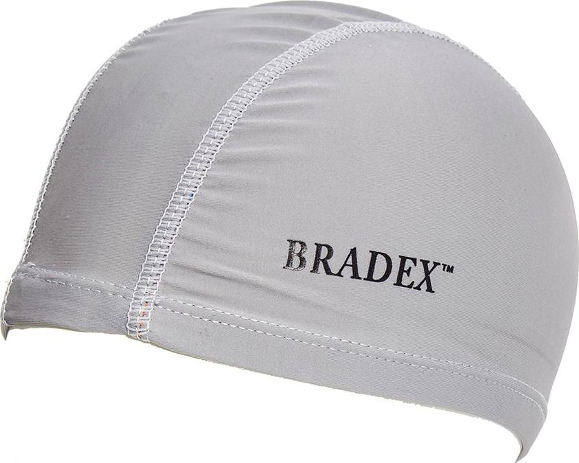 Шапочка для плавания Bradex, полиамид, серый