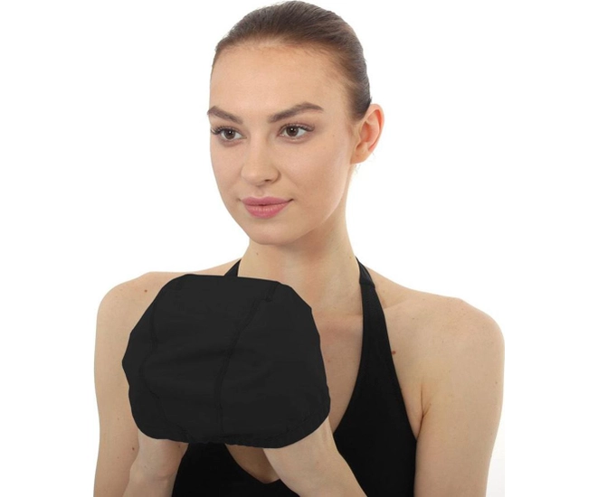 Шапочка для плавания Bradex, текстильная покрытая ПУ, черный фото #4