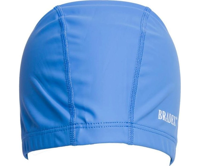 Шапочка для плавания Bradex, текстильная покрытая ПУ, синий фото #2