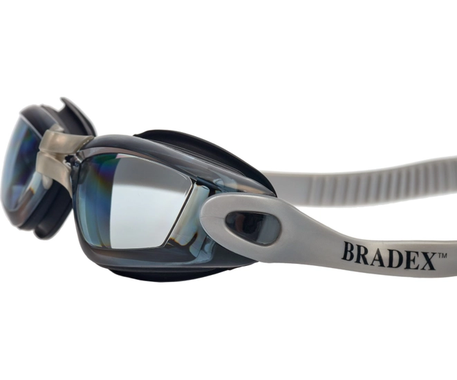 Очки для плавания Bradex, серия Комфорт Плюс, серые, цвет линзы-серый фото #3
