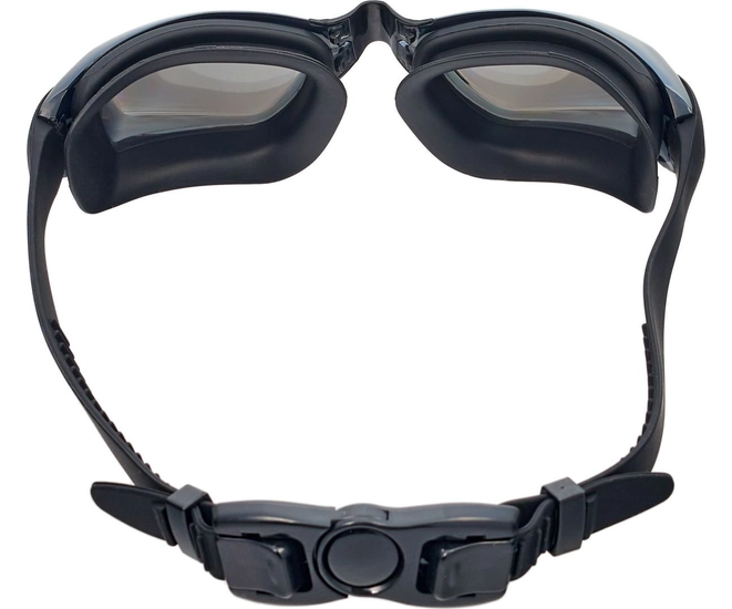 Очки для плавания Bradex, серия Комфорт Плюс, черные, цвет линзы-зеркальный фото #2