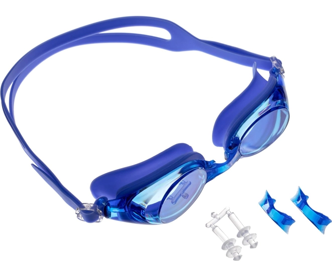 Очки для плавания Bradex, серия Регуляр, синие, цвет линзы-синий фото #4