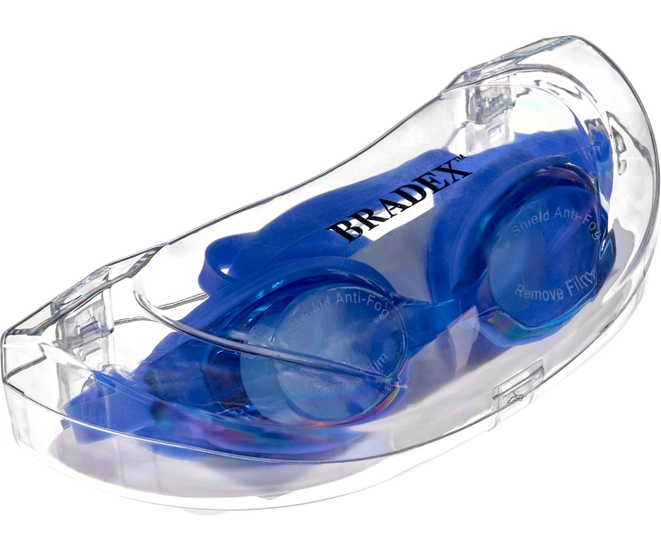 Очки для плавания Bradex, серия Регуляр, синие, цвет линзы-синий фото #12