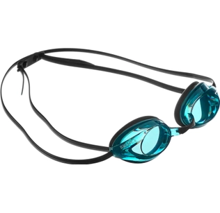Очки для плавания Bradex, серия Спорт, черные, цвет линзы-голубой