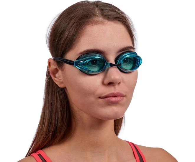 Очки для плавания Bradex, серия Спорт, черные, цвет линзы-голубой фото #8