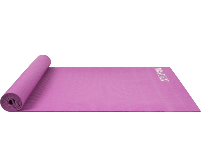 Коврик для йоги и фитнеса 173*61*0,3 розовый фото #5