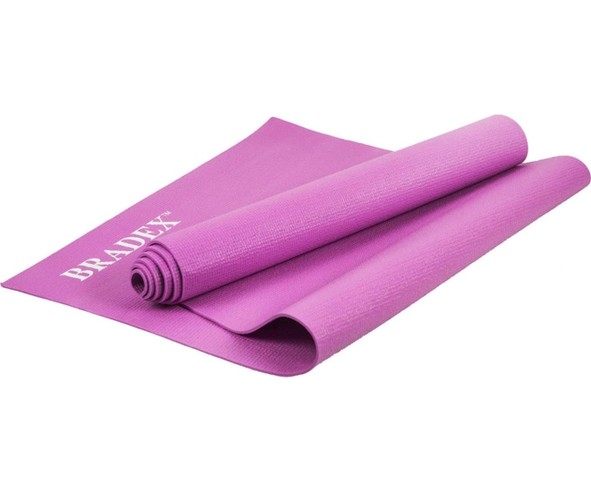 Коврик для йоги и фитнеса 173*61*0,3 розовый фото #1