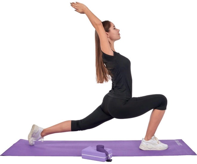 Блок для йоги и фитнеса, фиолетовый фото #7