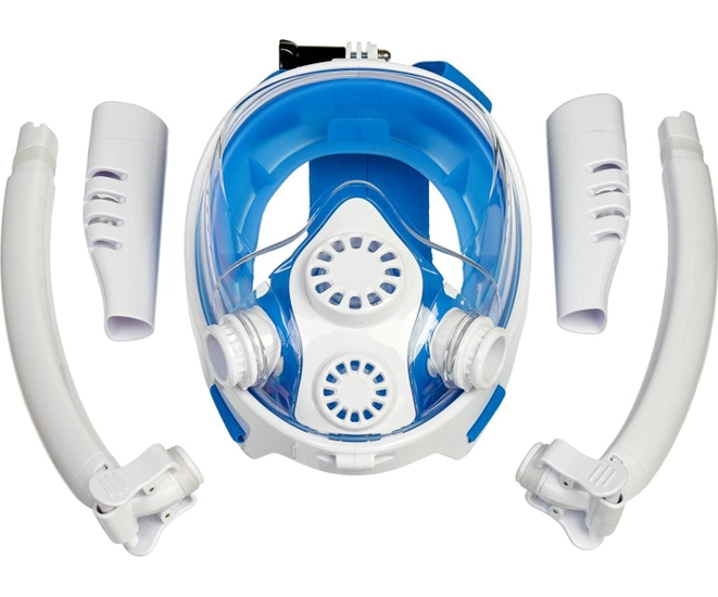 Полнолицевая маска для снорклинга Bradex, с двумя трубками, L/XL