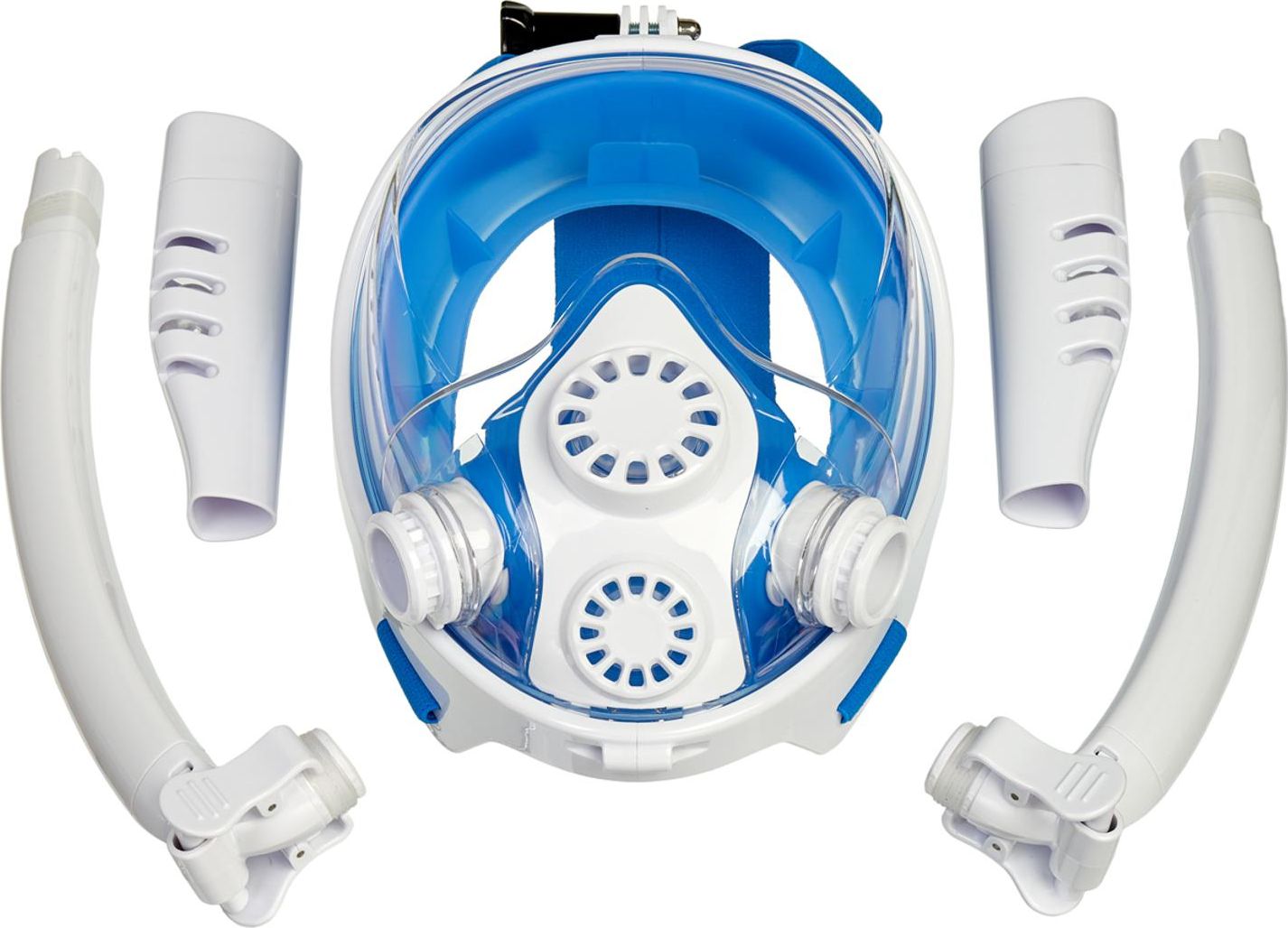 Полнолицевая маска для снорклинга Bradex, с двумя трубками, L/XL