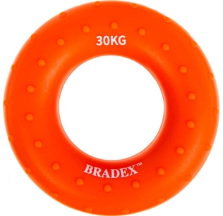 Кистевой эспандер 30 кг, круглый массажный, оранжевый