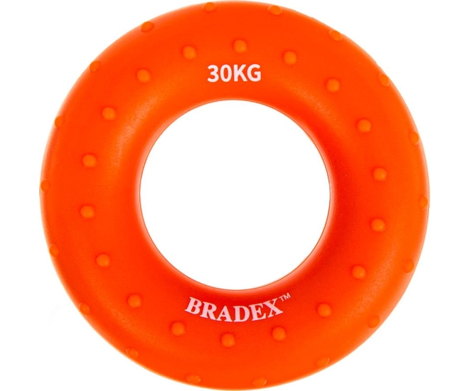 Кистевой эспандер 30 кг, круглый массажный, оранжевый фото #1