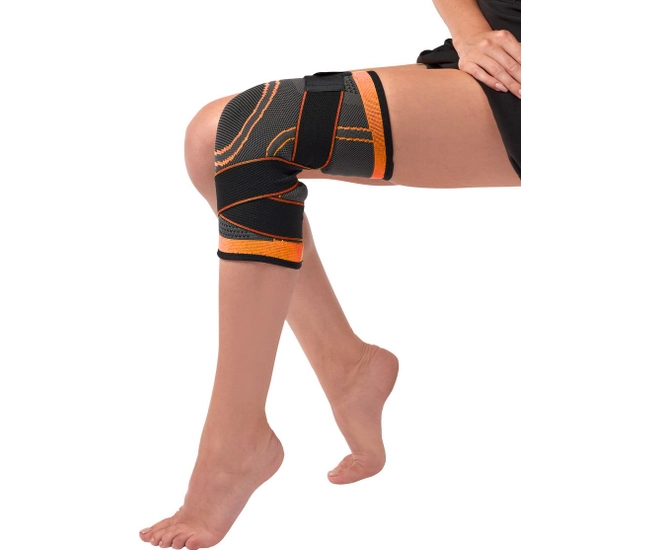 Суппорт колена с утяжкой Bradex, оранжевый фото #1