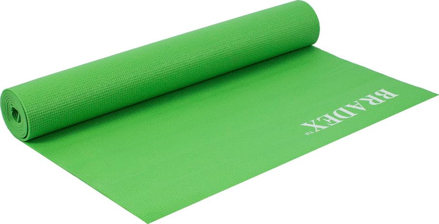Коврик для йоги и фитнеса Bradex, 183*61*0,4 см, зеленый