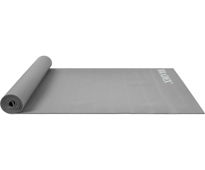 Коврик для йоги и фитнеса Bradex, 173*61*0,5 см, серый