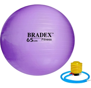 Мяч для фитнеса ФИТБОЛ-65 Bradex, фиолетовый