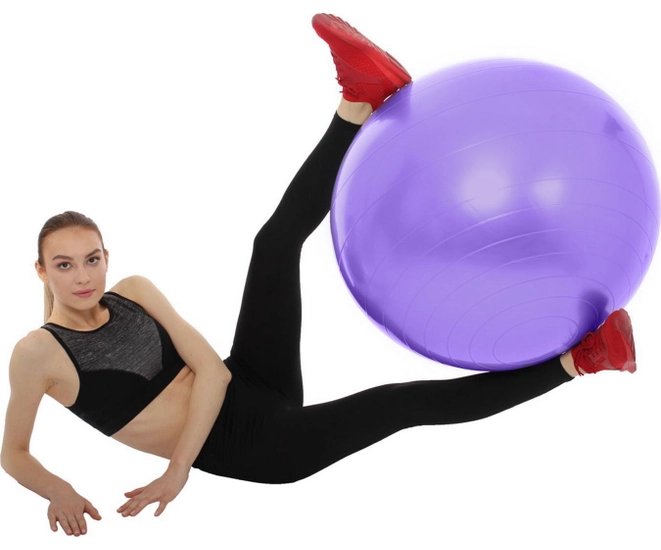 Мяч для фитнеса ФИТБОЛ-65 Bradex, фиолетовый фото #6
