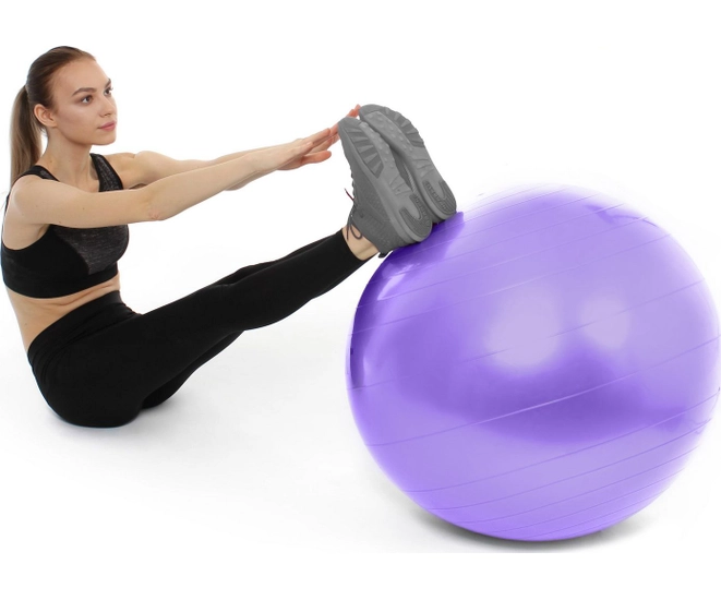 Мяч для фитнеса ФИТБОЛ-65 Bradex, фиолетовый фото #7