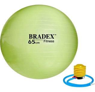 Мяч для фитнеса ФИТБОЛ-65 Bradex, салатовый