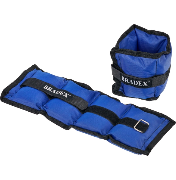 Утяжелители для рук и ног 2х1 кг, синие, полиэстер