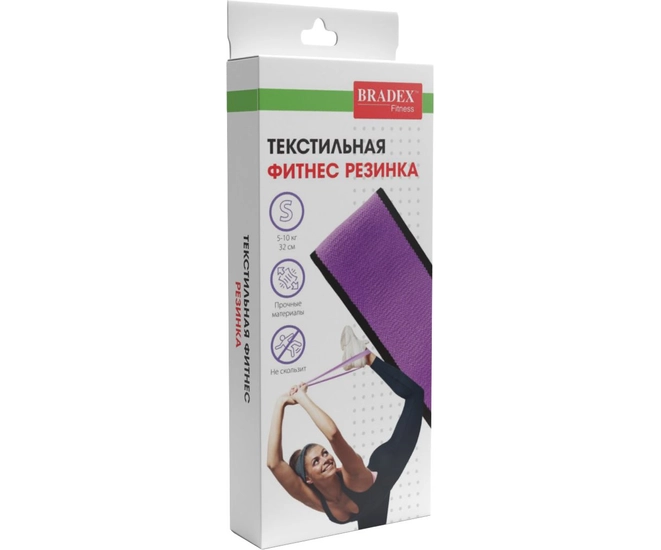 Текстильная фитнес резинка Bradex, размер S, нагрузка 5-10 кг фото №7