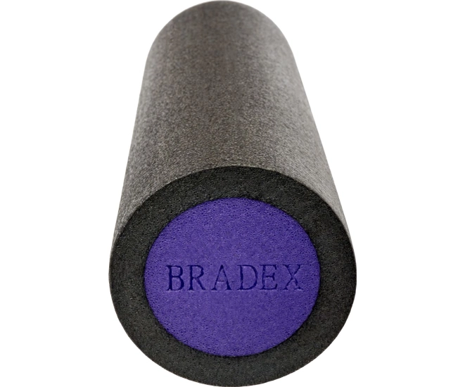Ролик для йоги и пилатеса Bradex, 15*45 см, серый/фиолетовый