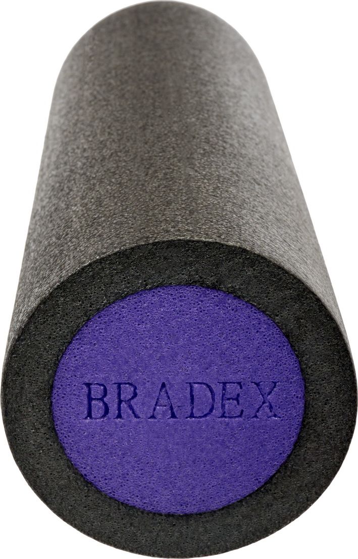 Ролик для йоги и пилатеса Bradex, 15*45 см, серый/фиолетовый