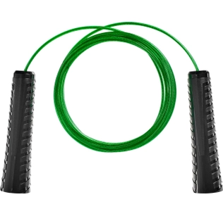 Скакалка с металлическим шнуром, для фитнеса, 3 метра, зеленая