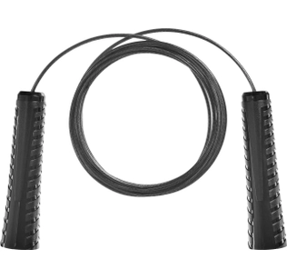 Скакалка с металлическим шнуром, для фитнеса, 3 метра, черная
