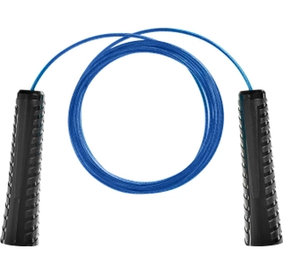 Скакалка с металлическим шнуром, для фитнеса, 3 метра, синяя 