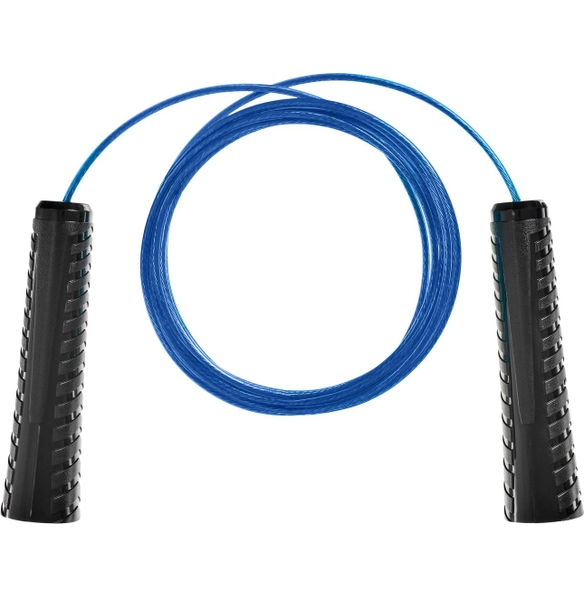 Скакалка с металлическим шнуром, для фитнеса, 3 метра, синяя 