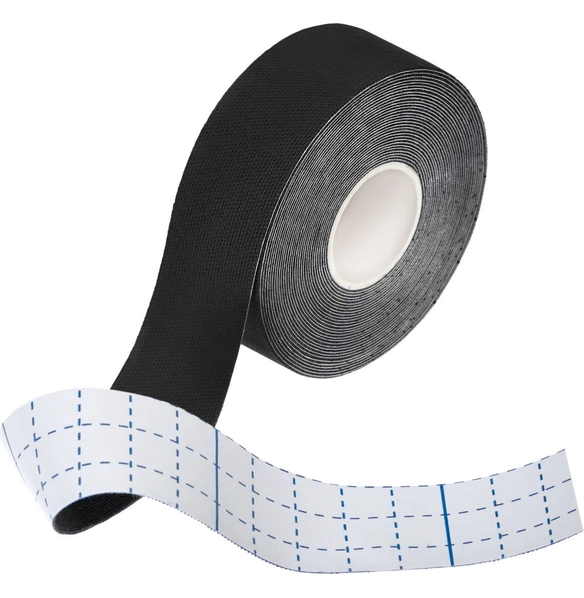 Кинезио тейп 5 м, 2,5 см чёрный
