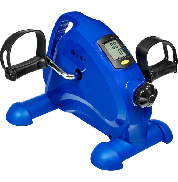 Мини велотренажёр с рукояткой, синий
