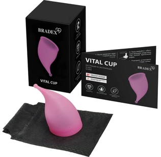 Менструальная чаша BRADEX 18+ Vital Cup, L, розовый