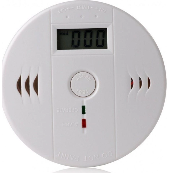 Датчик угарного газа, пластиковый, белый
