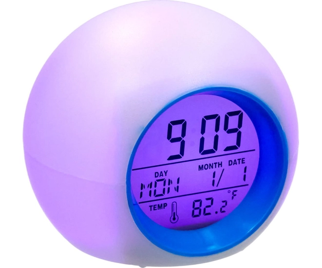Метеостанция-будильник с подсветкой «BALL», BRADEX, белая
