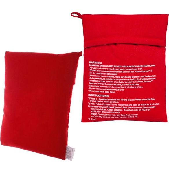 Рукав для запекания картофеля, полиэстер, хлопок, красный