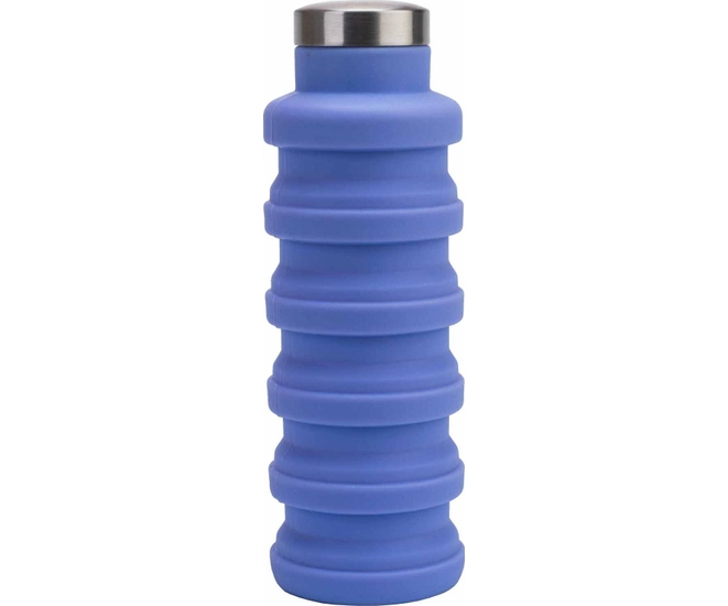 Бутылка для воды складная с крышкой, BRADEX, силикон, фиолетовая