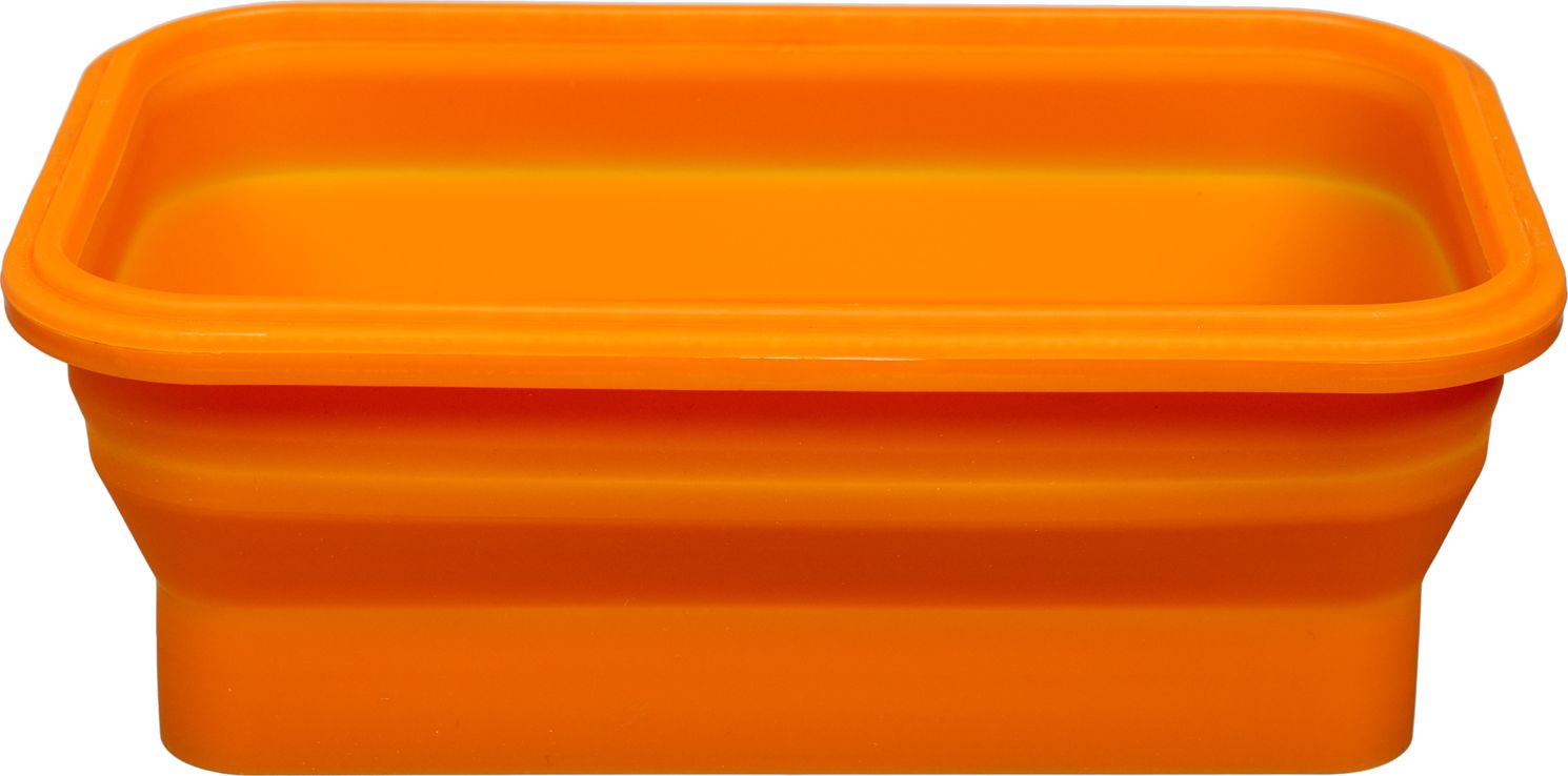Контейнер складной силиконовый18*12см 800мл, оранжевый